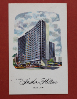 Postcard PC Dallas Texas 1950-1960s The Statler Hilton Hotel USA US United States